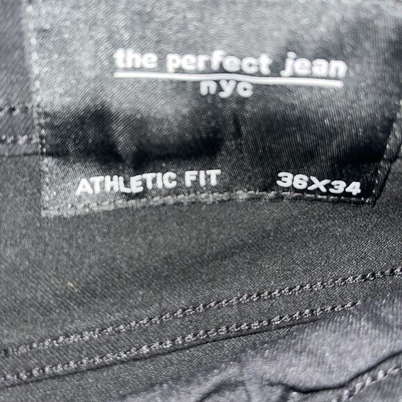 NWT The Perfect Jean Men’s Black NYC 36 X 34 Athletic Fit - Picture 3 of 4
